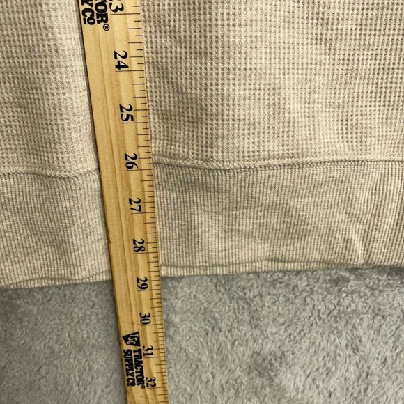 NEW Bench Men's M Beige Ribbed Crewneck Sweatshirt Cotton Blend - Picture 5 of 11